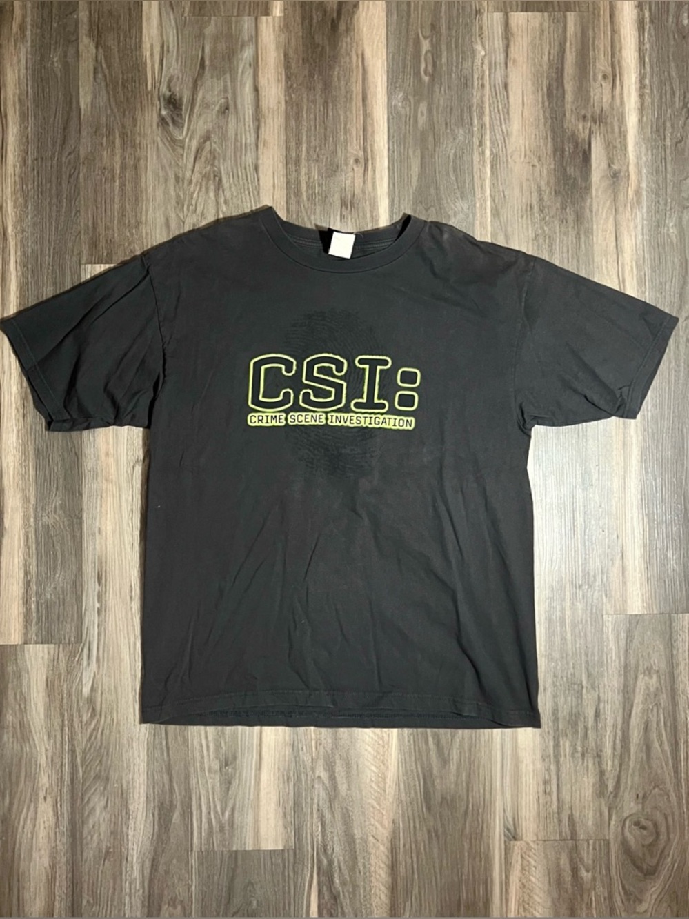 Vintage CSI: Crime Scene Investigation Graphic T-Shirt Men’s XL Y2K TV Promo